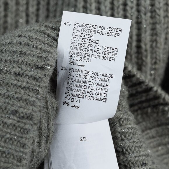 Brunello Cucinelli Grey Cashmere-Blend Sequin Turtleneck Sweater - Picture 11 of 12